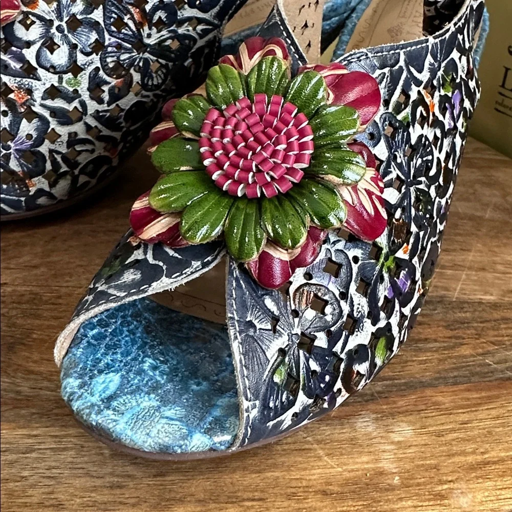 L'Artiste Women's Arautre Slingback Sandal Size 38 US 7 1/2-8 Art To Wear - Picture 3 of 17